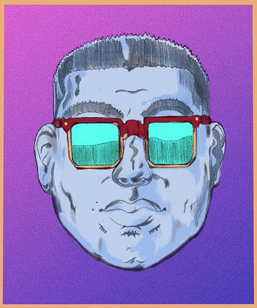 Custom illustration for Round face shape for best sunglasses for your face shape